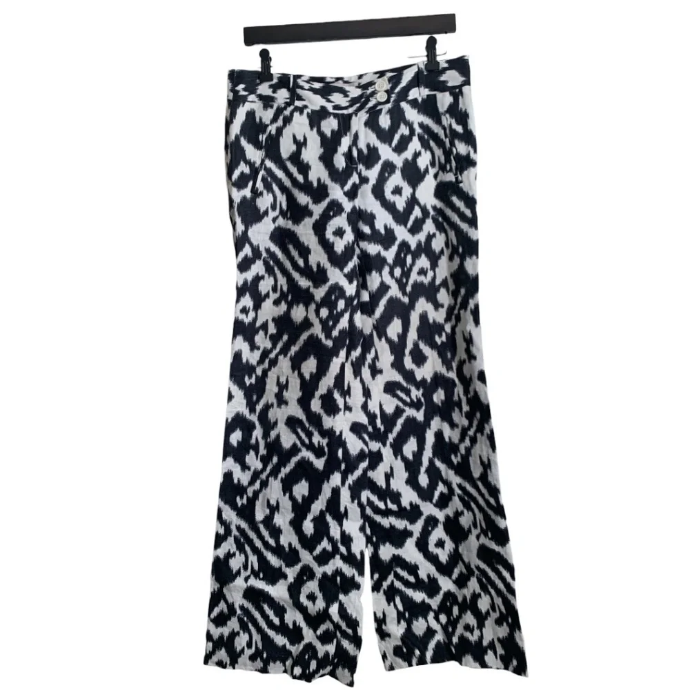 Ann Taylor Loft Women's Pants Size 4 Wide Leg 100% Linen - Picture 1 of 7
